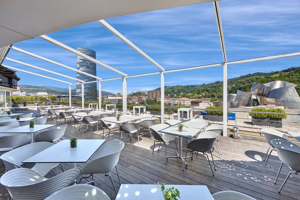Terraza Gran Hotel Domine - Las mejores vistas para un café o un picoteo. Bilbao - Terraza Gran Hotel Domine Bilbao