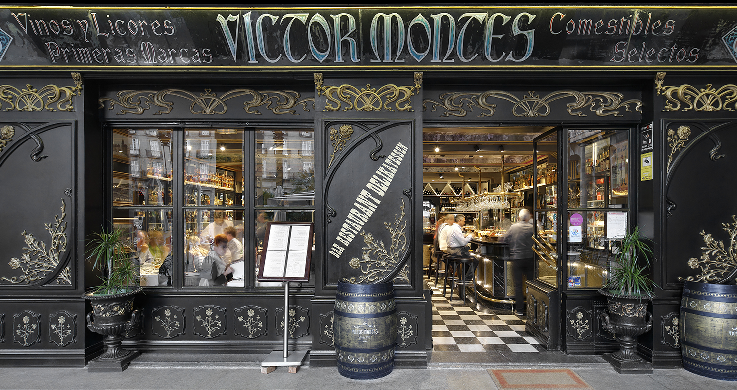 The Restaurant Victor Montes in the Old Part of Bilbao