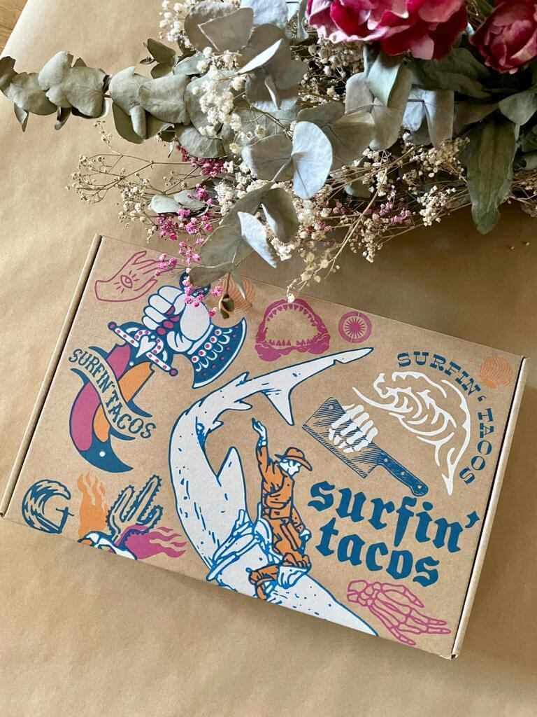 La caja taquera de Surfin' Tacos 
