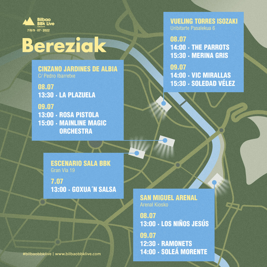 Horarios y escenarios - Bereziak 2022