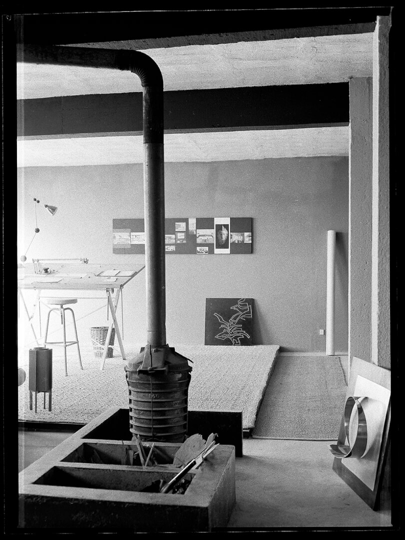 Estudio de Néstor Basterretxea en la casa de Irun, 1960 Archivo Municipal de Irun