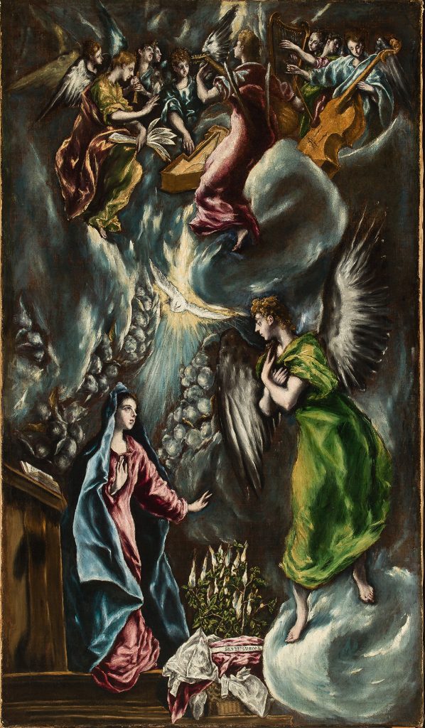 El Greco
Candia, Creta, 1541 - Toledo, 07/04/1614
La Anunciación
c. 1597-1600
Óleo
Lienzo
113,8 x 65,4 cm
Aportación de la Diputación Foral de Bizkaia en 1920