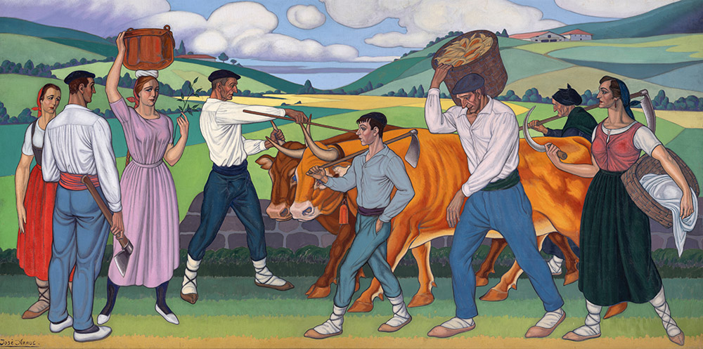 José Arrue
(1885-1977)
Baserritarrak [Campesinos]
c. 1925
Óleo sobre lienzo
Donación de los herederos del artista
en 2020
