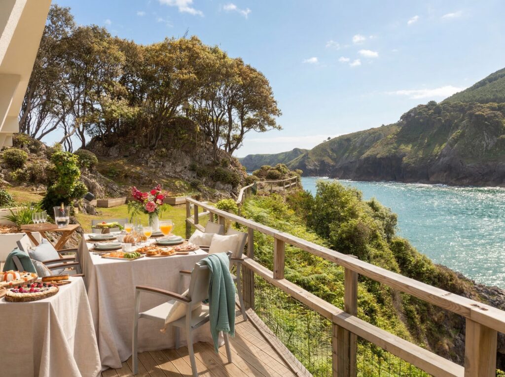 Exterior de una villa de lujo de Wishome en Cantabria.